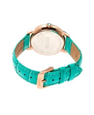 Bertha Quartz Madeline Collection Turquoise Leather Watch 36mm
