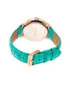 Bertha Quartz Madeline Collection Turquoise Leather Watch 36mm