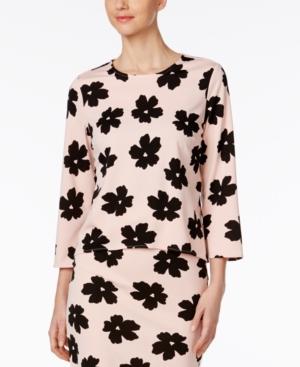 Grace Elements Floral-print High-low Top
