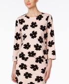 Grace Elements Floral-print High-low Top