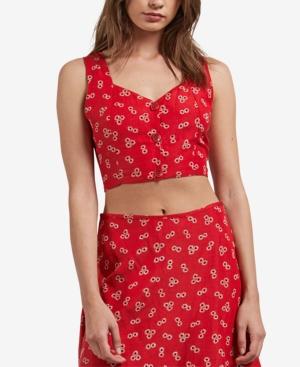 Volcom Juniors' Back In The Daisy Smocked Crop Top