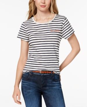 Maison Jules Embroidered Au Revoir T-shirt, Created For Macy's