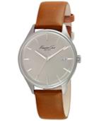 Kenneth Cole New York Men's Brown Leather Strap Watch 42mm 10029307