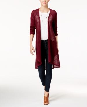 Style & Co Pointelle Duster Cardigan, Created For Macy's