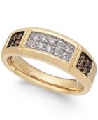 Men's Diamond Squared Cluster Ring (1/2 Ct. T.w.) In 10k Gold