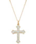 Diamond Cross Pendant Necklace (1/4 Ct. T.w.) In 14k Gold