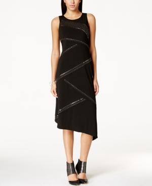 Spense Petite Asymmetrical Studded Dress