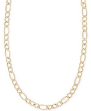 Figaro Chain 22" Necklace In 14k Gold