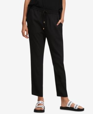 Dkny Drawstring Straight-leg Pants, Created For Macy's