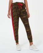 Planet Gold Juniors' Printed Side-stripe Jogger Pants
