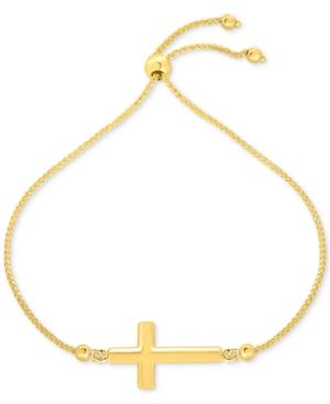East-west Cross Slider Bracelet In 10k Gold