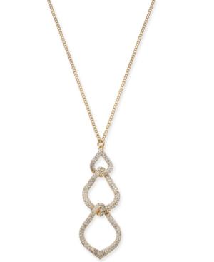 I.n.c. Gold-tone Pave Interlocked Link Pendant Necklace, 32 + 3 Extender, Created For Macy's