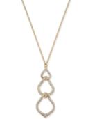I.n.c. Gold-tone Pave Interlocked Link Pendant Necklace, 32 + 3 Extender, Created For Macy's