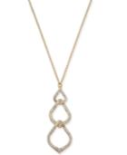I.n.c. Gold-tone Pave Interlocked Link Pendant Necklace, 32 + 3 Extender, Created For Macy's
