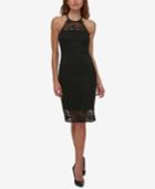 Guess Lace Illusion Halter Dress