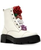 Katy Perry Bliss Floral-embellished Combat Boots Women's Shoes