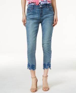 Inc International Concepts Embroidered Skinny Jeans, Only At Macy's