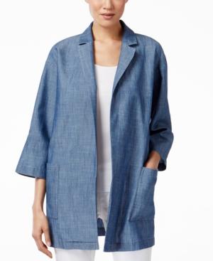 Eileen Fisher Denim Open-front Blazer