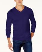 Club Room Men's V-neck Pima Cotton Sweater, Created For Macy's