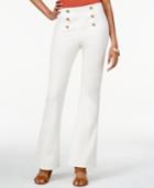 In Awe Of You By Awesomenesstv Juniors' High-waisted Flare-leg Military Pants
