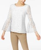 Calvin Klein Lace Bell-sleeve Top