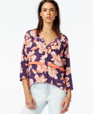 Rachel Rachel Roy Three-quarter-sleeve Printed Blouse