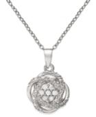 Diamond Love Knot Pendant Necklace (1/10 Ct. T.w.) In 18k Gold-plated Sterling Silver Or Sterling Silver