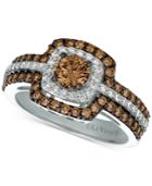 Le Vian Chocolatier Diamond Halo Ring (1-1/4 Ct. T.w.) In 14k White Gold