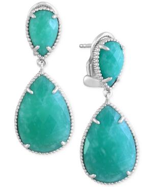 Effy Amazonite (14-2/5 Ct. T.w.) Drop Earrings In Sterling Silver