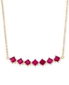 Rare Featuring Gemfields Certified Ruby Fancy Statement Necklace (1-1/2 Ct. T.w.) In 14k Gold