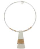 Robert Lee Morris Soho Two-tone Wire-wrapped 16 Pendant Necklace