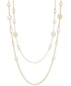 Charter Club Gold-tone Shell-look Long Length Double Layer Necklace, Only At Macy's