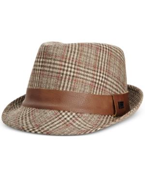 Sean John Men's Tweed Plaid Fedora