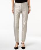 Alfani Petite Textured Straight-leg Pants, Only At Macy's