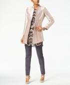 Alfani Metallic Zip-detail Jacket, Created For Macy's