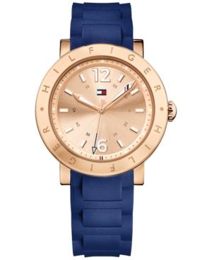 Tommy Hilfiger Women's Aubrey Navy Silicone Strap Watch 38mm 1781617