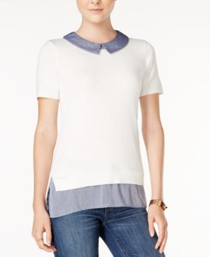 Tommy Hilfiger Layered-look Sweater, Only At Macy's