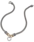 Diamond Mesh Drama Necklace (3/8 Ct. T.w.) In Sterling Silver And 14k Gold