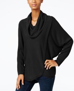 Ny Collection Cowl-neck Tulip-hem Sweater