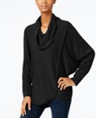 Ny Collection Cowl-neck Tulip-hem Sweater