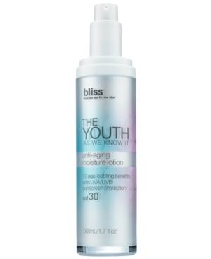 Bliss Youth As We Know It Moisture Lotion Spf 30, 1.7 Oz.
