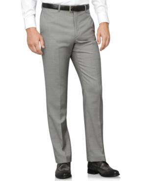 Tommy Hilfiger Pants Grey Sharkskin Trim Fit