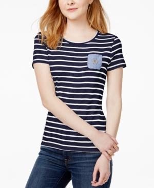 Tommy Hilfiger Cotton Striped T-shirt, Only At Macy's
