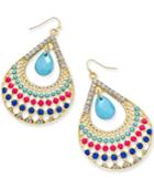 Thalia Sodi Gold-tone Multi-bead Filigree Drop Earrings, Only At Macy's