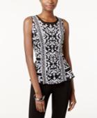 Inc International Concepts Embroidered Peplum Top, Only At Macy's