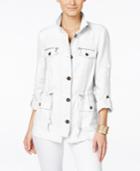 Inc International Concepts Linen Utility Jacket, Created For Macy's