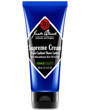 Jack Black Supreme Cream Triple Cushion Shave Lather With Macadamia Nut Oil & Soy, 3 Oz