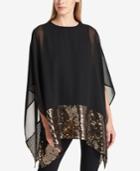 Dkny Sequined Sheer Trapeze Poncho