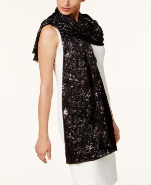 Inc International Concepts Metallic-print Wrap & Scarf In One, Created For Macy's