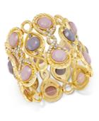 Inc International Concepts Gold-tone Pink And Gray Stone Filigree Stretch Bracelet, Only At Macy's